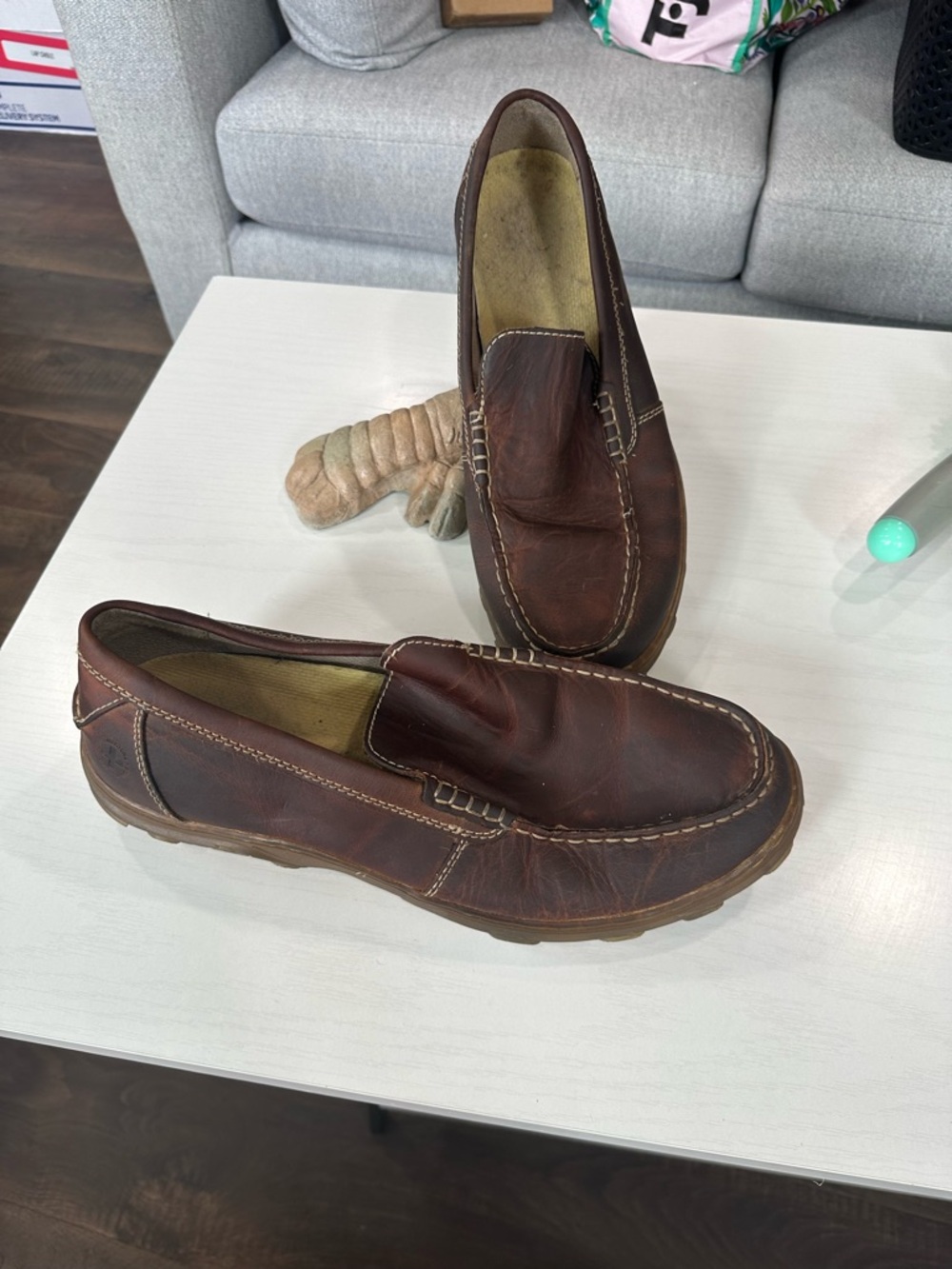 Dr. Martens Brown Leather Slip-On Loafers